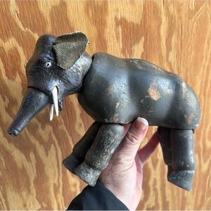 Antique Vintage SCHOENHUT HUMPTY DUMPTY circus elephant Toy Wood Painted Toy